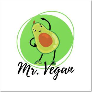 Mr Vegan Avocado Posters and Art